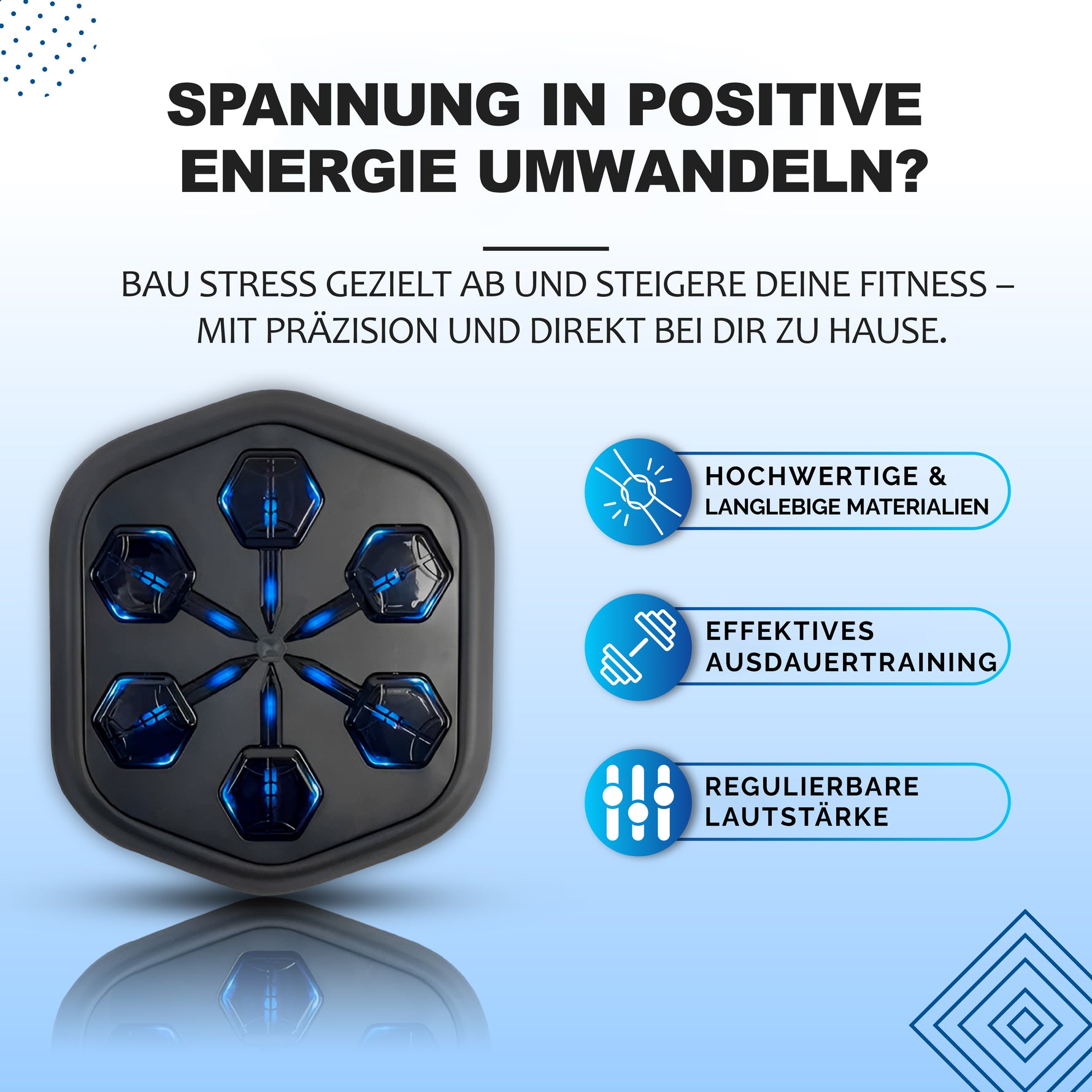 Verwandeln Sie Ihren Körper und setzen Sie Ihren Geist zurück in nur 10 Minuten pro Tag mit RuhmPad PRO.